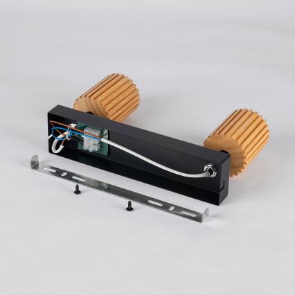 Brilagi - Faretto MODERN WOOD 2xGU10/8W/230V legno/nero