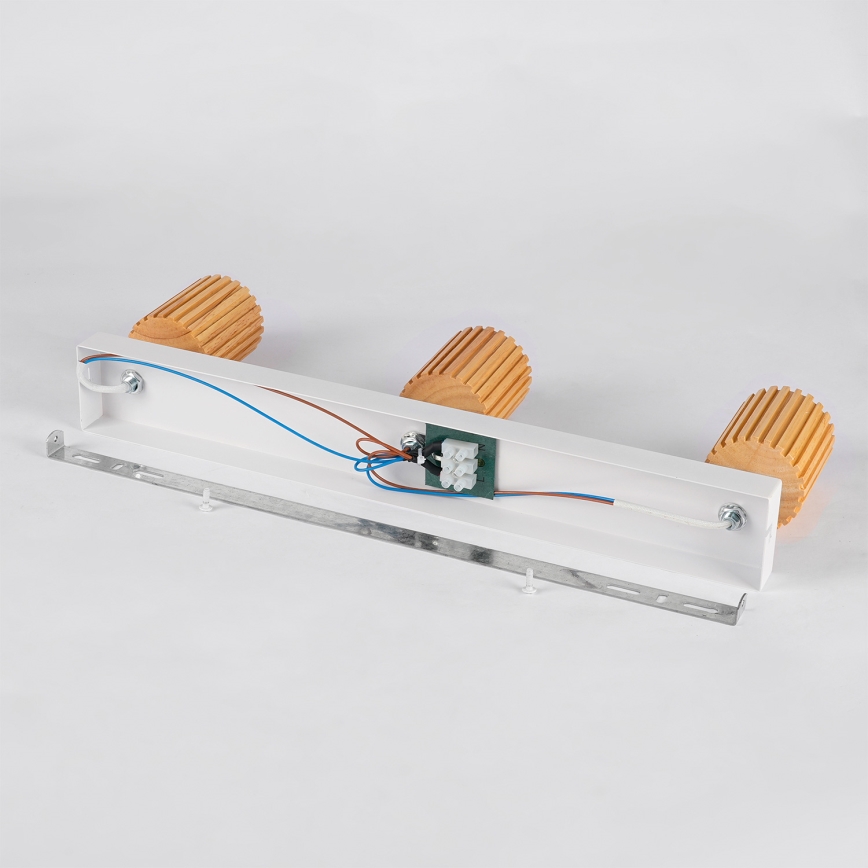 Brilagi - Faretto MODERN WOOD 3xGU10/8W/230V legno/bianco