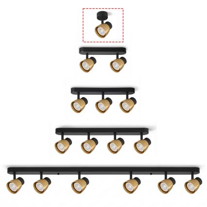 Brilagi - Faretto NUGGET 1xGU10/30W/230V nero/oro