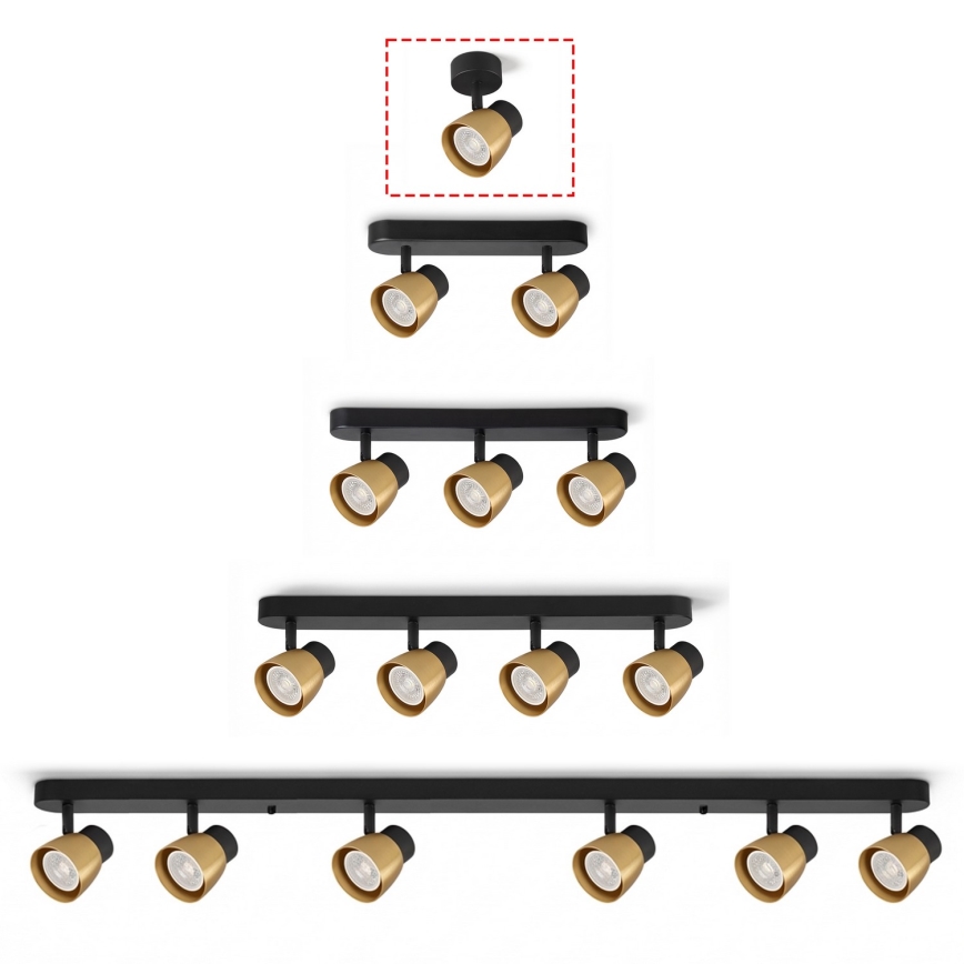 Brilagi - Faretto NUGGET 1xGU10/30W/230V nero/oro