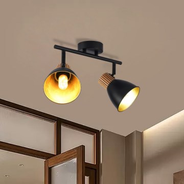 Brilagi - Faretto ODENSE 2xE14/10W/230V legno/nero