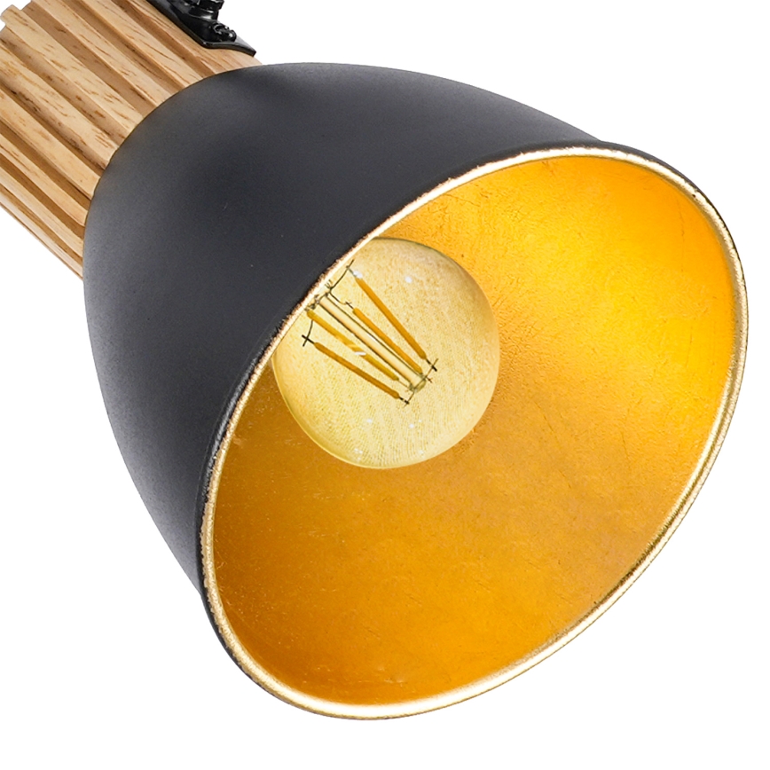 Brilagi - Faretto ODENSE 3xE14/10W/230V legno di caucciù/nero