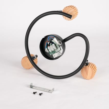 Brilagi - Faretto ODENSE 3xE14/10W/230V legno di caucciù/nero