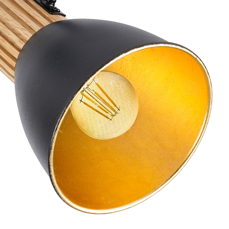 Brilagi - Faretto ODENSE 3xE14/10W/230V legno di caucciù/nero