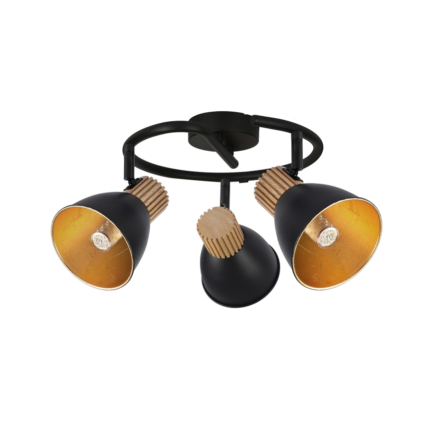 Brilagi - Faretto ODENSE 3xE14/10W/230V legno/nero