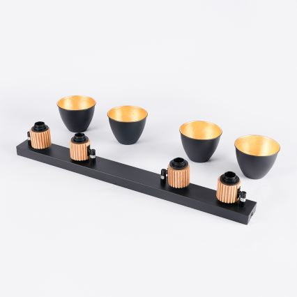 Brilagi - Faretto ODENSE 4xE14/10W/230V legno/nero