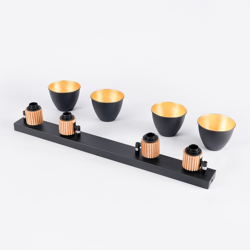 Brilagi - Faretto ODENSE 4xE14/10W/230V legno/nero