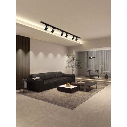 Brilagi - Faretto orientabile per sistema a binario HUSKY 6xGU10/10W/230V, nero