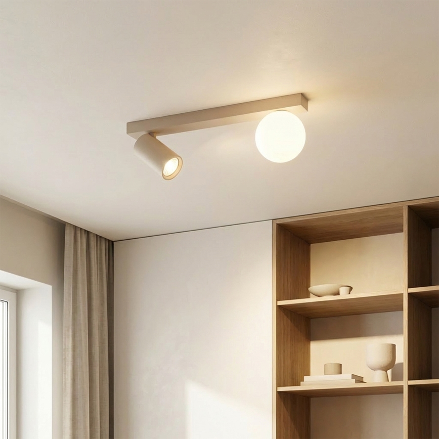 Brilagi - Faretto orientabile SELE BALL 1xGU10/30W/230V + 1xG9/10W beige