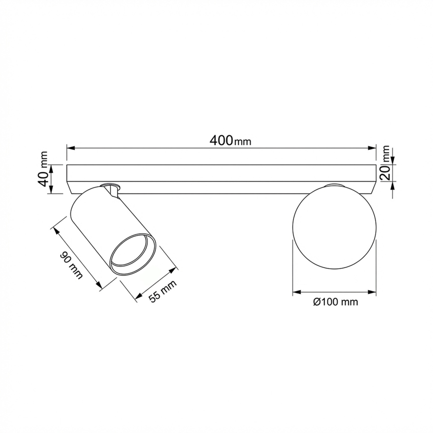 Brilagi - Faretto orientabile SELE BALL 1xGU10/30W/230V + 1xG9/10W beige