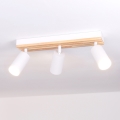 Brilagi - Faretto orientabile SELE WOOD ACOUSTIC 3xGU10/30W/230V bianco/legno