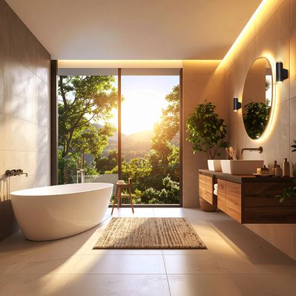 Brilagi - Faretto da parete per bagno SELE AQUA 2xGU10/30W/230V IP44 nero
