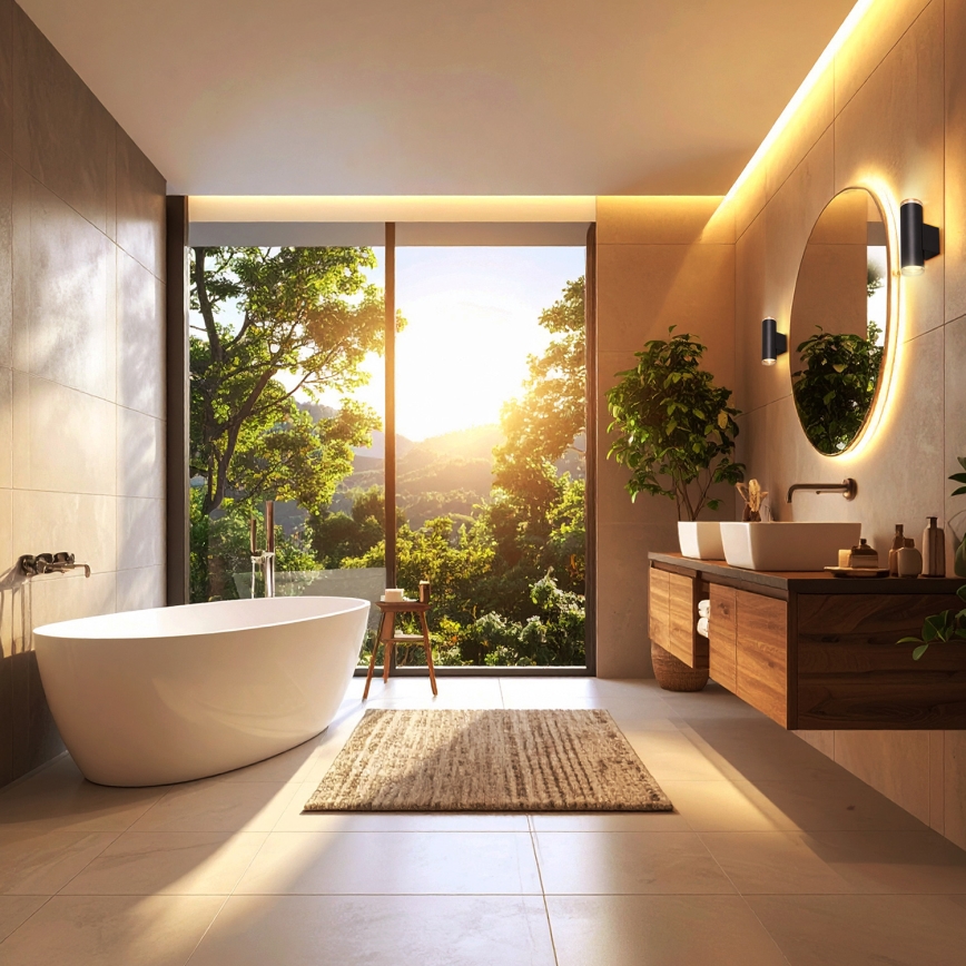 Brilagi - Faretto da parete per bagno SELE AQUA 2xGU10/30W/230V IP44 nero