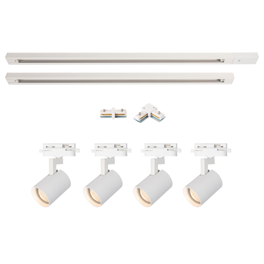 Brilagi - Faretto per sistema a binario HUSKY 4xGU10/10W/230V bianco