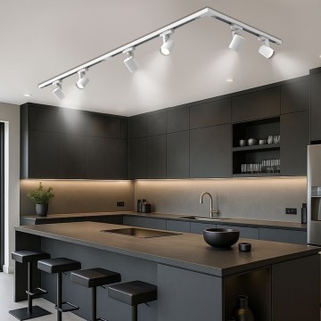 Brilagi - Faretto per sistema a binario HUSKY 6xGU10/10W/230V bianco