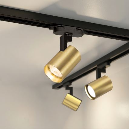 Brilagi - Faretto per sistema a binario HUSKY 6xGU10/10W/230V nero/oro