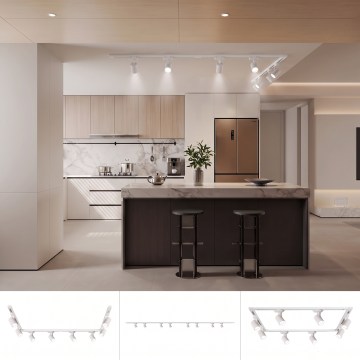 BRILAGI - Faretto per sistema a binario HUSKY 8xGU10/10W/230V 300 cm bianco