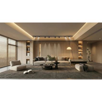 Brilagi - Faretto per sistema a binario HUSKY 8xGU10/10W/230V nero