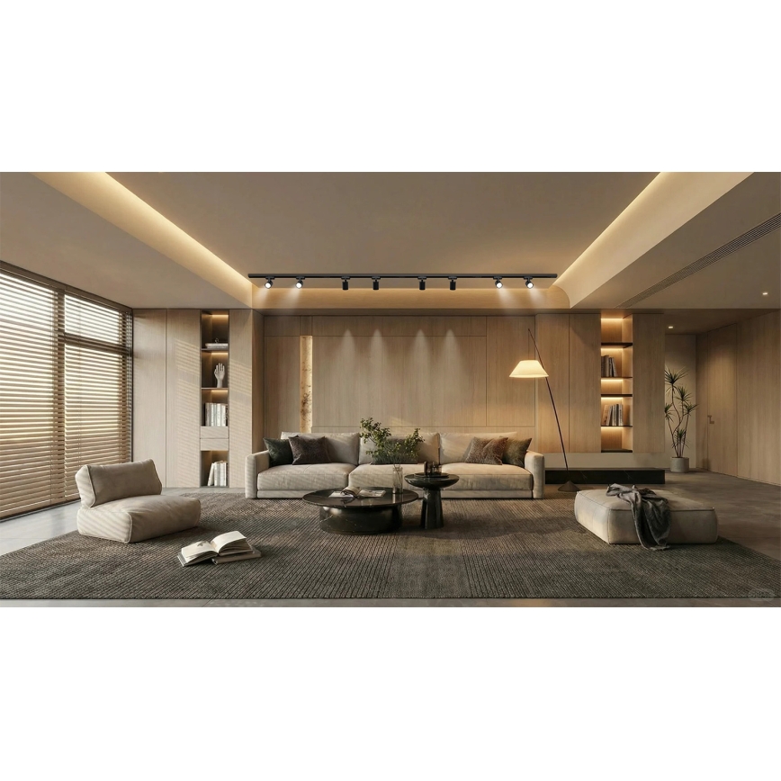 Brilagi - Faretto per sistema a binario HUSKY 8xGU10/10W/230V nero