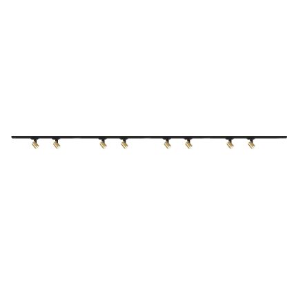 Brilagi - Faretto per sistema a binario HUSKY 8xGU10/10W/230V nero/oro