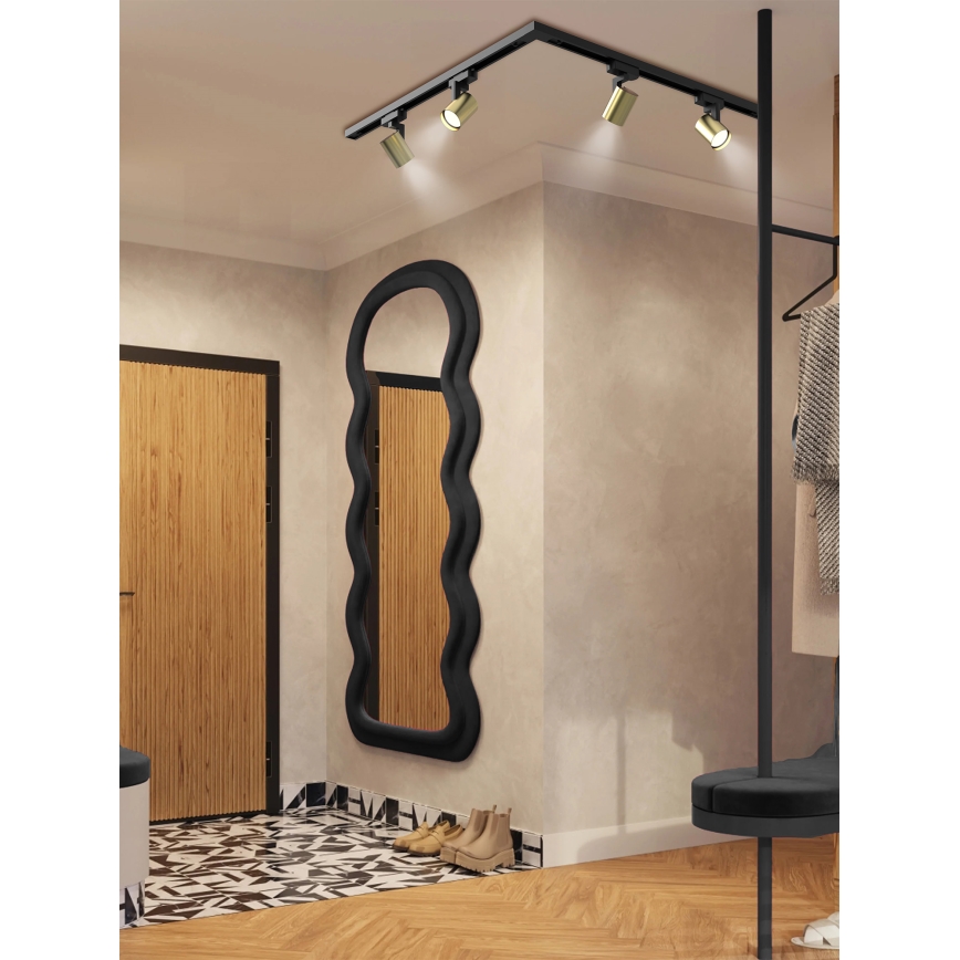 Brilagi - Faretto per sistema binario HUSKY 4xGU10/10W/230V nero/oro