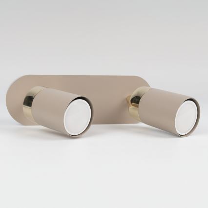 Brilagi - Faretto POKER 2xGU10/25W/230V beige/oro