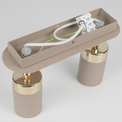 Brilagi - Faretto POKER 2xGU10/25W/230V beige/oro