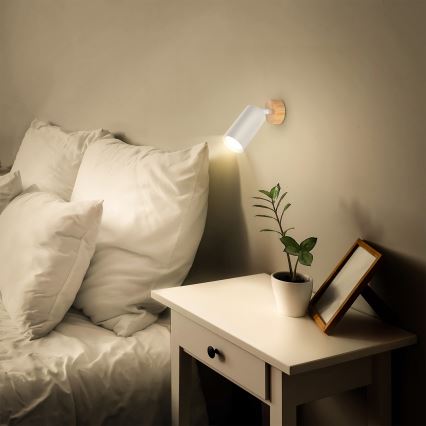 Brilagi - Faretto SELE 1xGU10/30W/230V bianco/effetto rovere