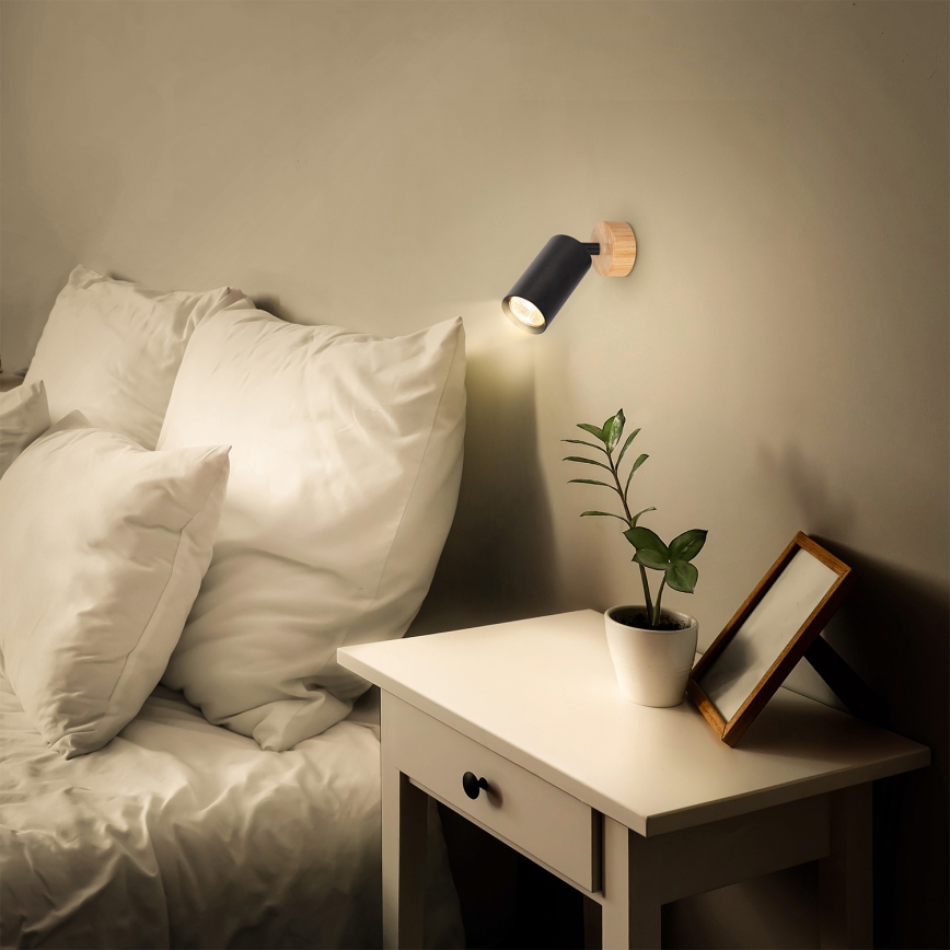 Brilagi - Faretto SELE 1xGU10/30W/230V nero/finitura rovere