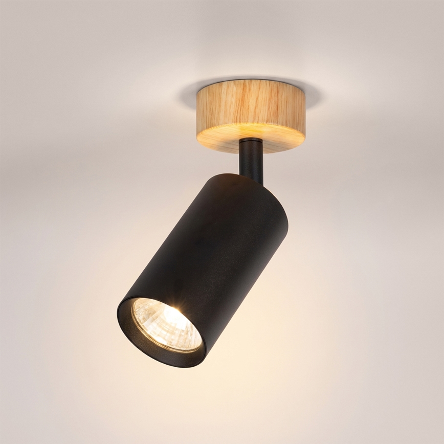 Brilagi - Faretto SELE 1xGU10/30W/230V nero/finitura rovere