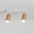 Brilagi - Faretto SELE 2xGU10/30W/230V bianco/decorazioni in rovere