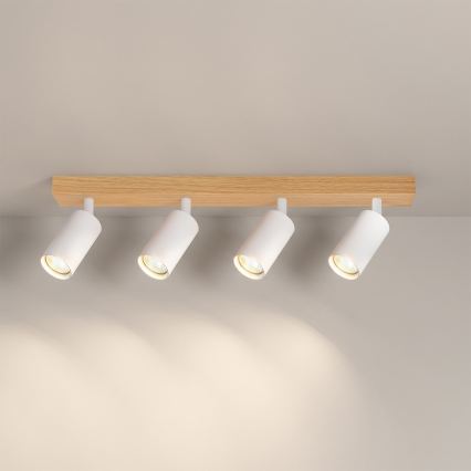 Brilagi - Faretto SELE 4xGU10/30W/230V bianco/finitura rovere