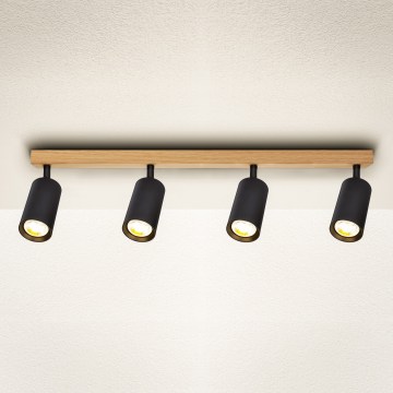 Brilagi - Faretto SELE 4xGU10/30W/230V nero/effetto rovere