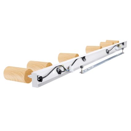 Brilagi - Faretto SELE 6xGU10/30W/230V bianco/decorazioni in rovere