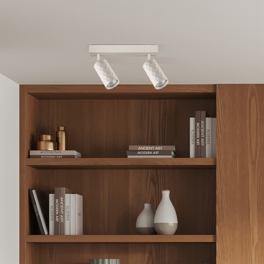 Brilagi - Faretto SELE DIAMANT 2xGU10/30W/230V bianco