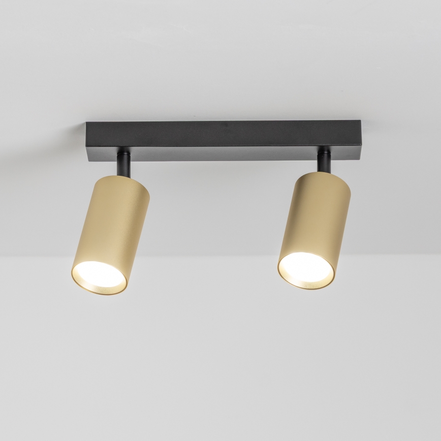 Brilagi - Faretto SELE GOLDEN 2xGU10/30W/230V nero/oro