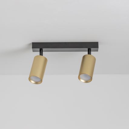 Brilagi - Faretto SELE GOLDEN 2xGU10/30W/230V nero/oro