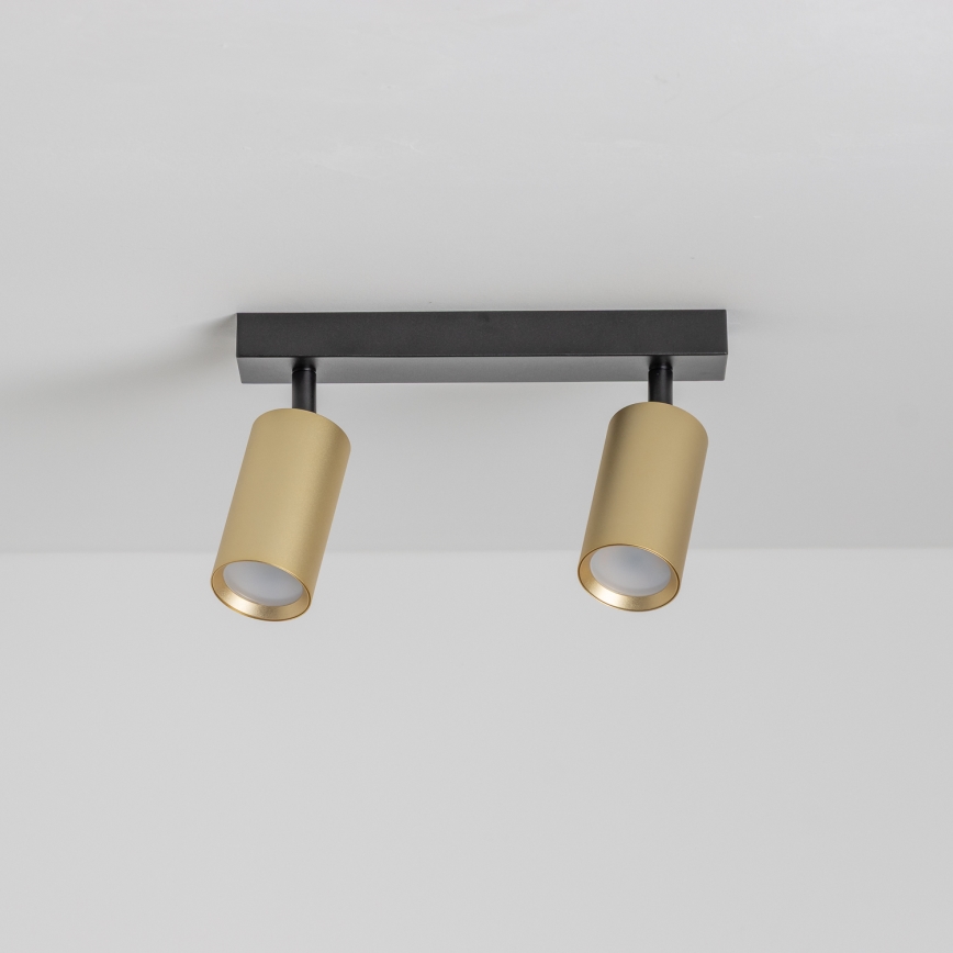 Brilagi - Faretto SELE GOLDEN 2xGU10/30W/230V nero/oro
