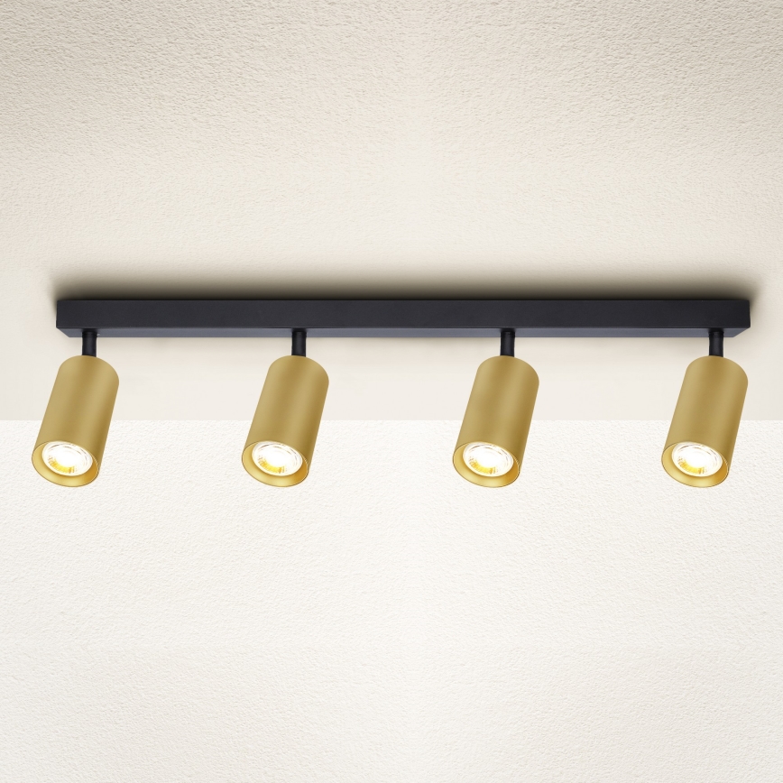 Brilagi - Faretto SELE GOLDEN 4xGU10/30W/230V nero/oro