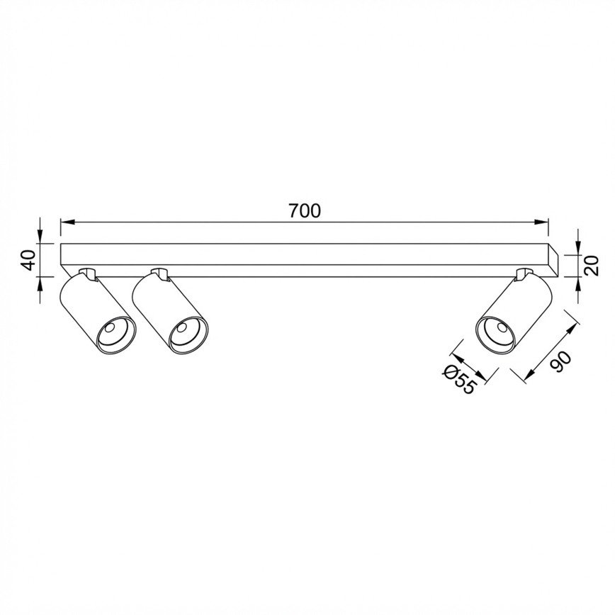 Brilagi - Faretto SELE LONG 3xGU10/30W/230V bianco
