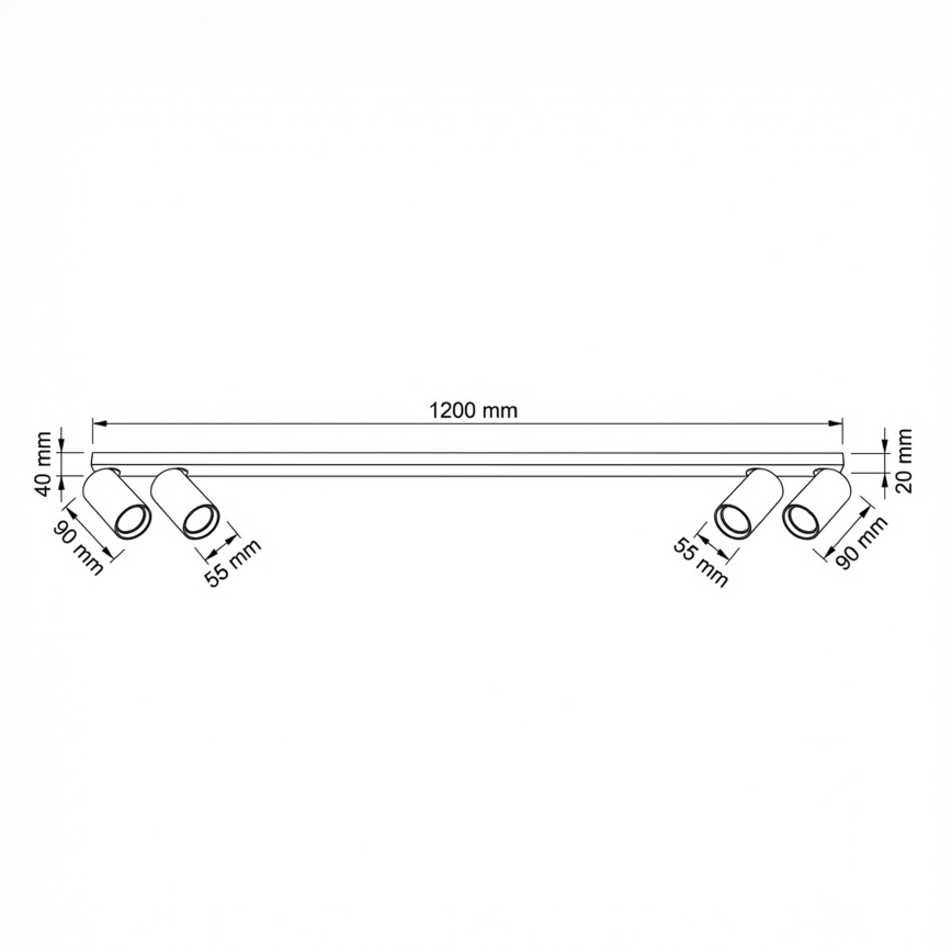 BRILAGI - Faretto SELE LONG 4xGU10/30W/230V beige