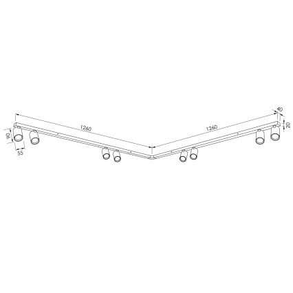 BRILAGI - Faretto SELE LONG 8xGU10/30W/230V beige