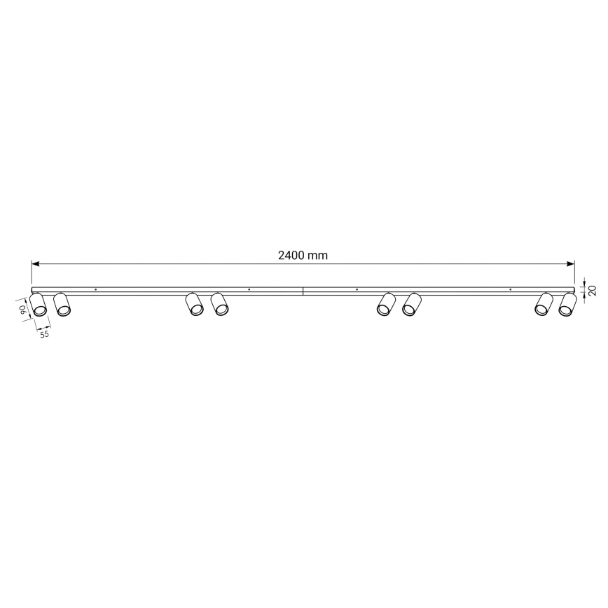 BRILAGI - Faretto SELE LONG 8xGU10/30W/230V beige