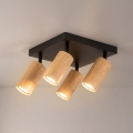 Brilagi - Faretto SELE SQUARE 4xGU10/30W/230V nero/rovere