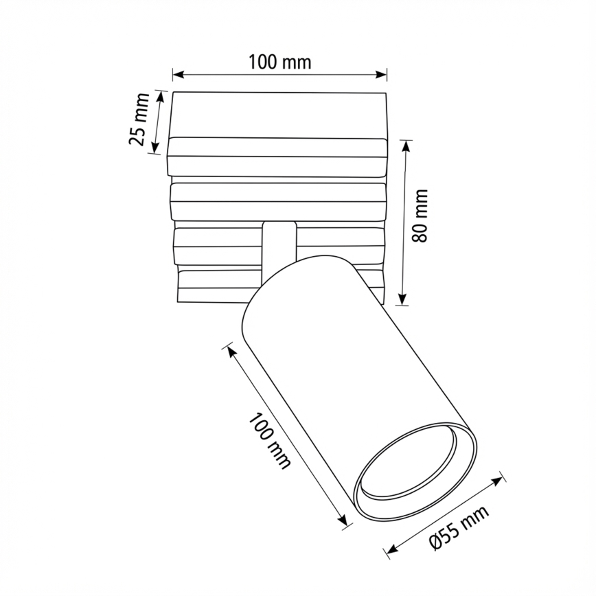 Brilagi - Faretto SELE WOOD 1xGU10/30W/230V nero/legno