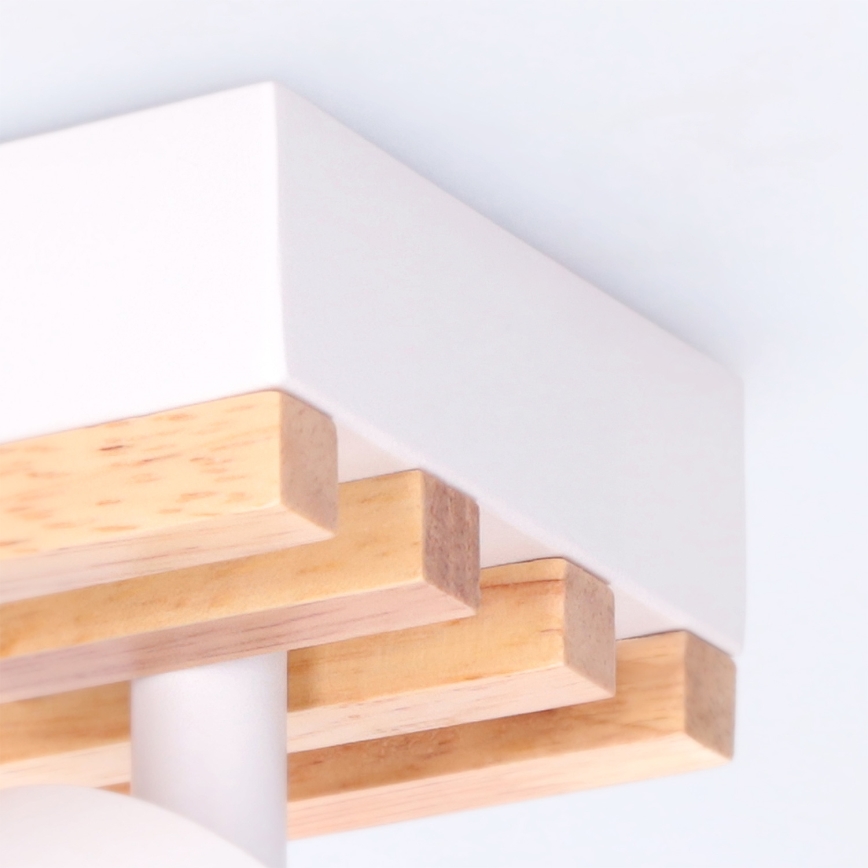 Brilagi - Faretto SELE WOOD ACOUSTIC 1xGU10/30W/230V bianco/legno