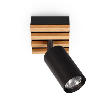 Brilagi - Faretto SELE WOOD ACOUSTIC 1xGU10/30W/230V nero/legno