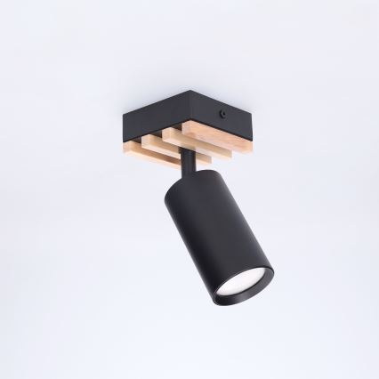 Brilagi - Faretto SELE WOOD ACOUSTIC 1xGU10/30W/230V nero/legno