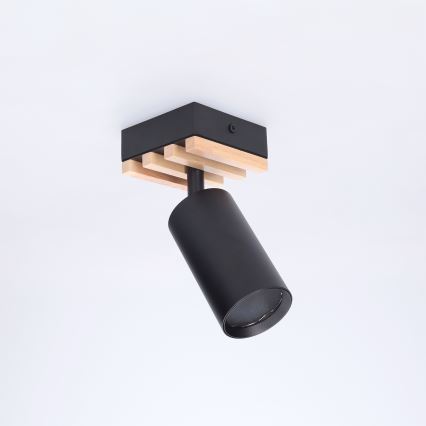 Brilagi - Faretto SELE WOOD ACOUSTIC 1xGU10/30W/230V nero/legno