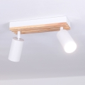 Brilagi - Faretto SELE WOOD ACOUSTIC 2xGU10/30W/230V bianco/legno